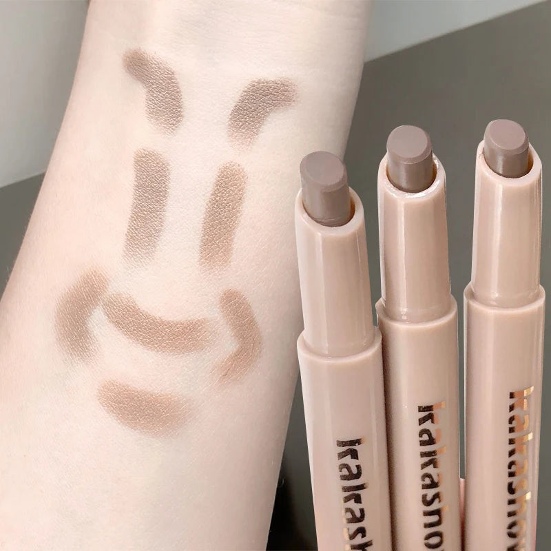 Cream Nose Contour Stick with Smudge Brush – 3D Face Brightening & Natural Sculpting Pen