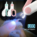 Pet Nail Clippers with LED Light – Stainless Steel Cat & Small Dog Claw Cutter Grooming Scissors