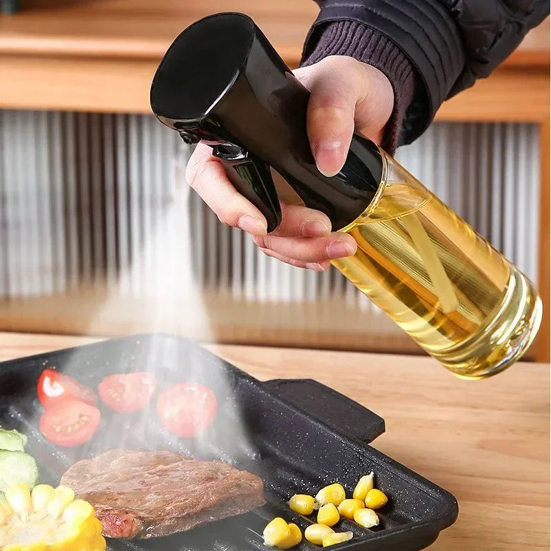 Reusable Oil Spray Dispenser with Brush – Fine Mist Cooking Oil Sprayer Bottle for Kitchen & Grilling
