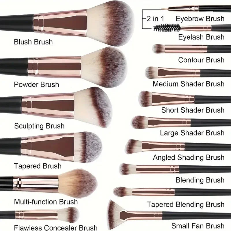Professional Makeup Brush Set 3/20PCS – Soft Fluffy Foundation, Concealer, Blush, Eyeshadow & Blending Kabuki Brushes for Women