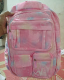 Princess Dream Rainbow School Backpack – Large Capacity Ergonomic Pastel Book Bag for Girls (44×31×13 cm)