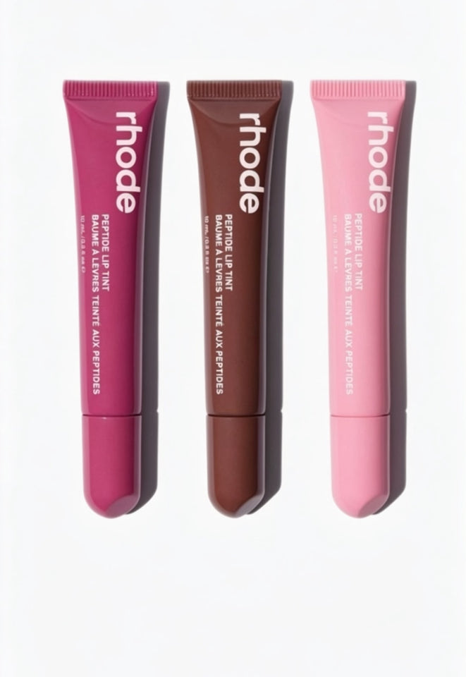 Rhode Peptide Lip Tint – Hydrating Glossy Lip Balm Pack Of 3 Espresso + Page Vine + Toast