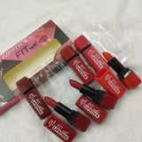 Fitme High Pigmented Velvet Matte Lipstick Set - Long Lasting Smooth Intense Color Lip Makeup Collection - Pack of 6