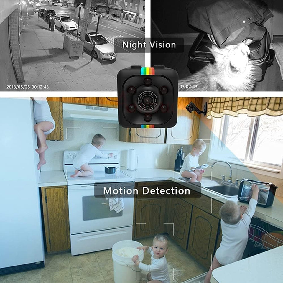 Sq 11 Mini Camera - Portable Small Surveillance Pocket Cam Night Vision Motion Detection Full HD Micro Security Video Recorder Cube Cam