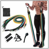 Resistance Bands Set - 11pcs Latex Pull Rope With Door Anchor, Handles, And Ankle Straps For Effective Home And Gym Workout Routines