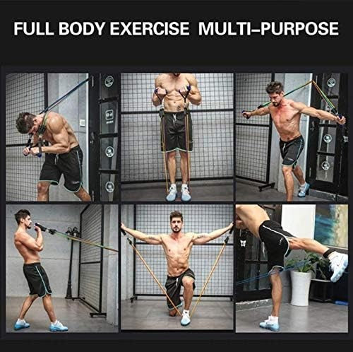 Resistance Bands Set - 11pcs Latex Pull Rope With Door Anchor, Handles, And Ankle Straps For Effective Home And Gym Workout Routines