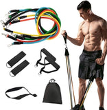 Resistance Bands Set - 11pcs Latex Pull Rope With Door Anchor, Handles, And Ankle Straps For Effective Home And Gym Workout Routines