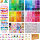 4000PCS Pony Beads Friendship Bracelet Making Kit – 96 Colors DIY Jewelry Craft Set with Letter Beads & Charms - Random Color