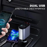4 In 1 Fast Charging Usb-C Car Adapter - Car Accessory Designed For Power Charging And Daily Travel Routine - With Light