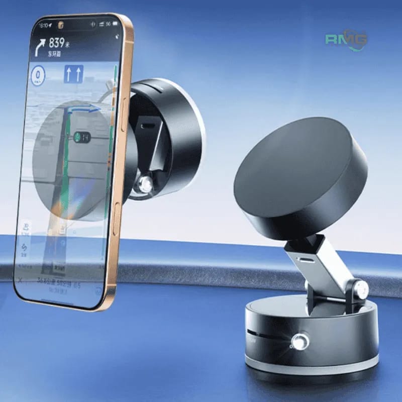 Magnetic Suction Phone Holder – Foldable & Adjustable 360° Magnetic Mount for Car, Bathroom, Kitchen, Gym & Office