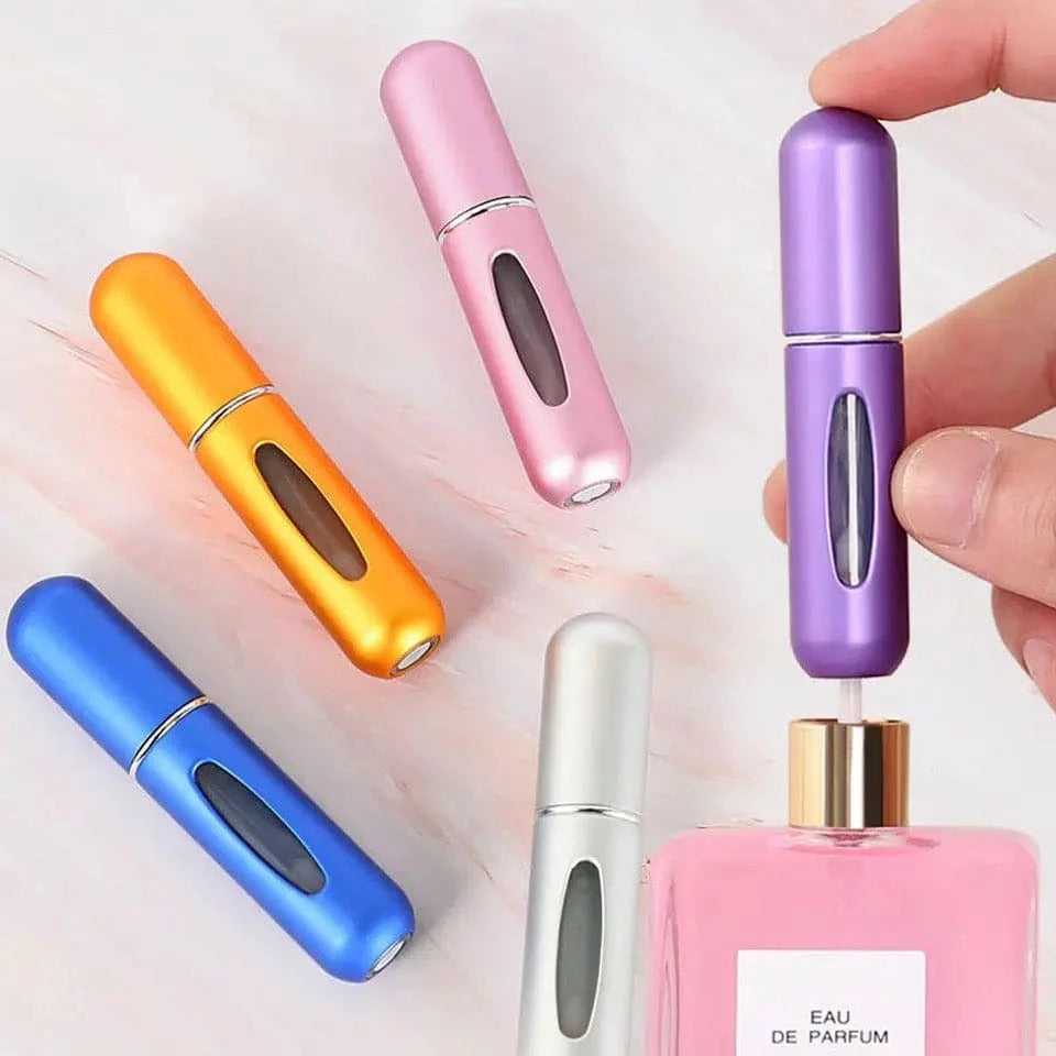 Refillable Mini Perfume Spray Bottle Spray Atomizer 5 Ml | Portable, Leak-Proof, And Stylish (Random Color)