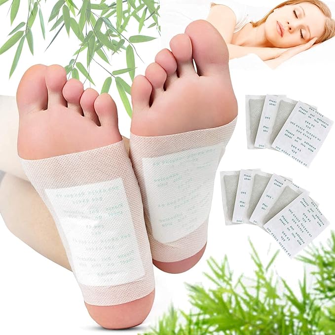 Kinoki Bamboo Vinegar Detox Foot Patches – Deep Cleansing & Relaxing Foot Pads (10 Pads Pack)