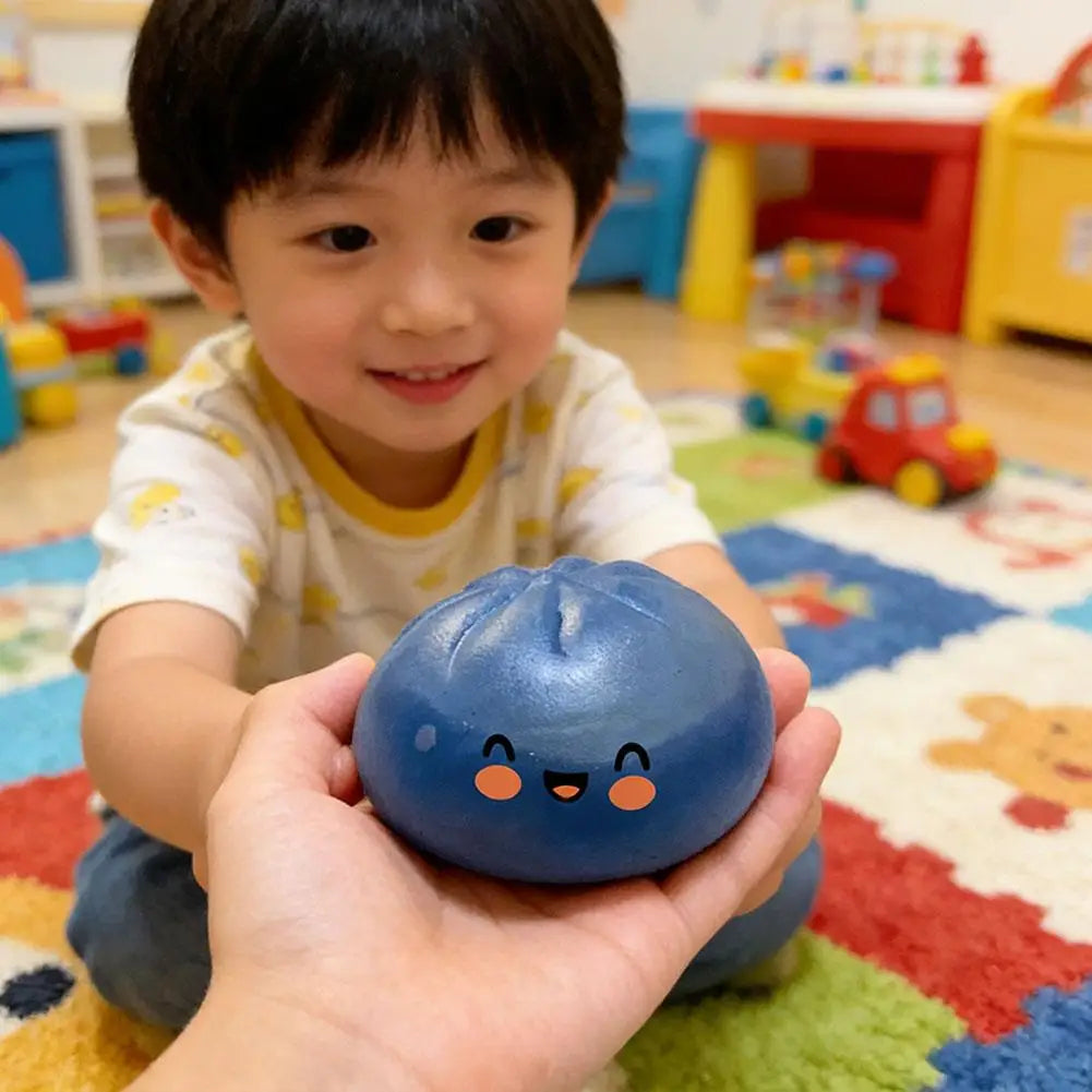 Glitter Squishy Bun Toy – Slow Rise Sensory Fidget Toy Gift for Kids, Teens & Stress Relief