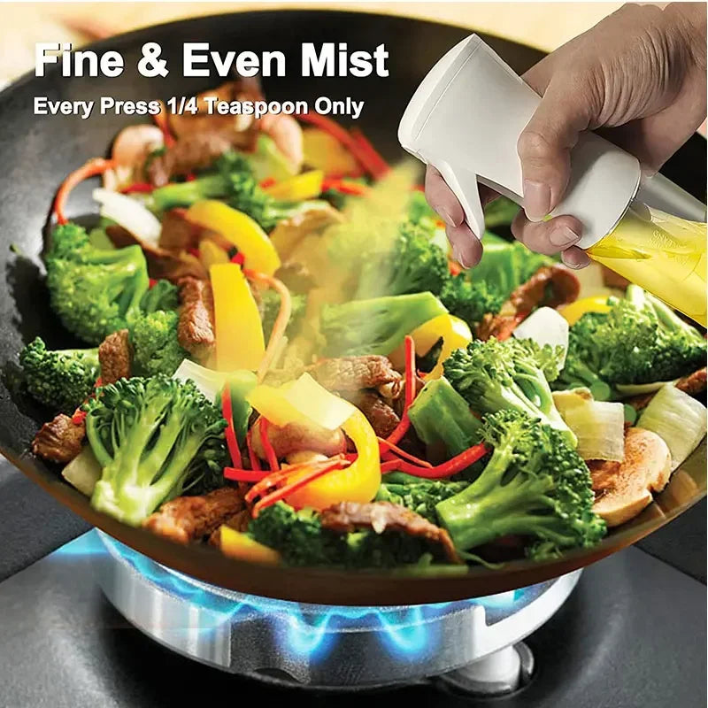 Reusable Oil Spray Dispenser with Brush – Fine Mist Cooking Oil Sprayer Bottle for Kitchen & Grilling