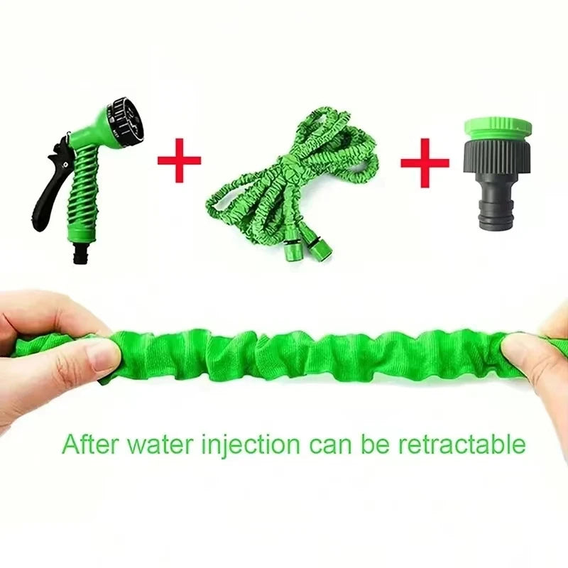 Flexible Expandable Water Hose with 7 Spray Patterns – Lightweight Durable Garden Hose for Cleaning & Gardening