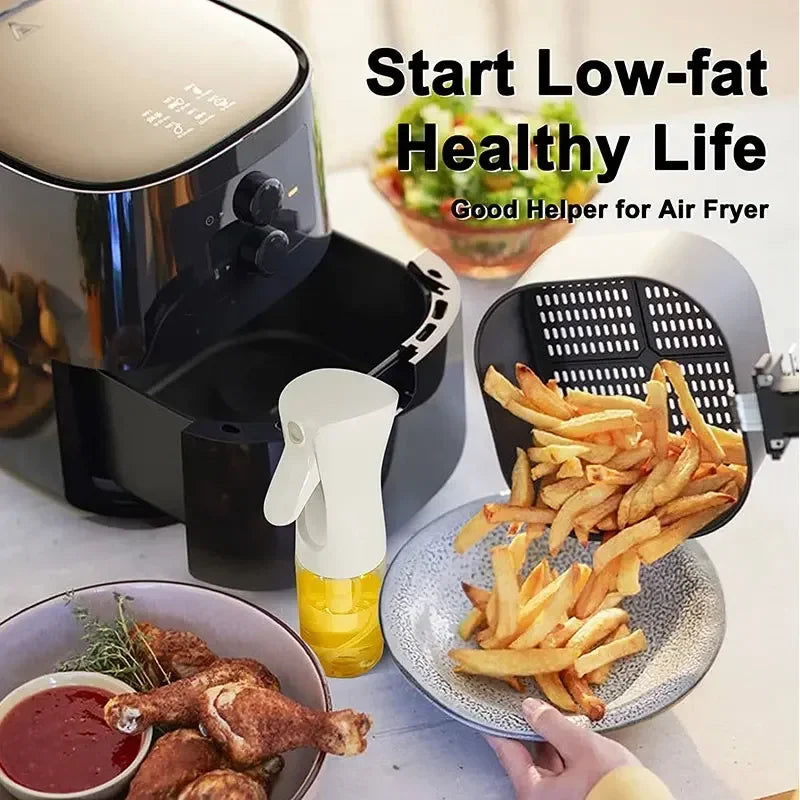 Reusable Oil Spray Dispenser with Brush – Fine Mist Cooking Oil Sprayer Bottle for Kitchen & Grilling