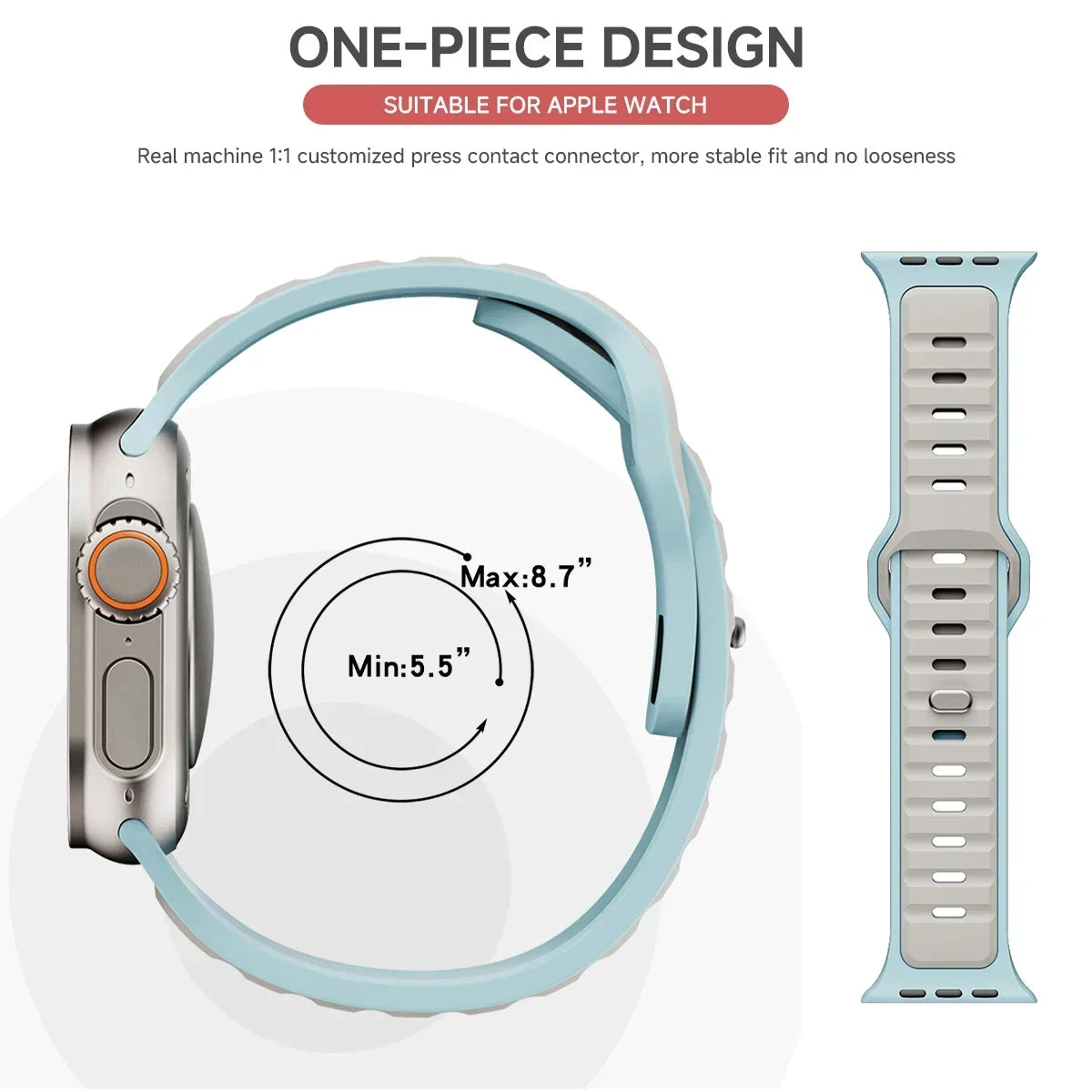 Premium Silicone Sport Strap – Comfortable Waterproof Replacement Wristband for Smart Watches