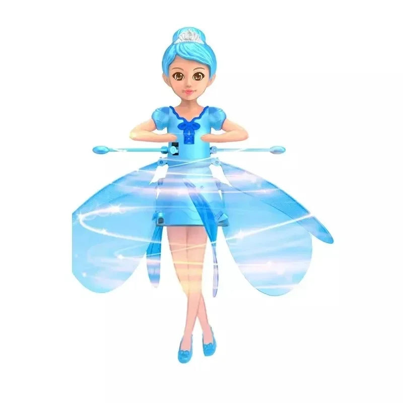 Gesture Control Flying Fairy Doll – Mini Hand Sensor Helicopter with LED Lights for Kids Indoor Fun Toy
