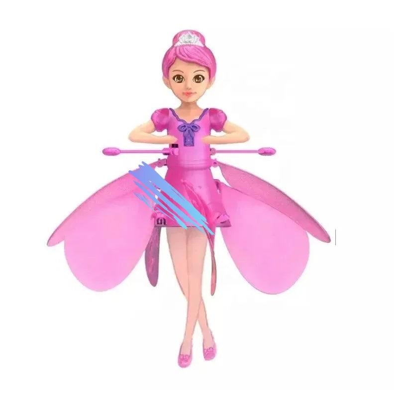 Gesture Control Flying Fairy Doll – Mini Hand Sensor Helicopter with LED Lights for Kids Indoor Fun Toy