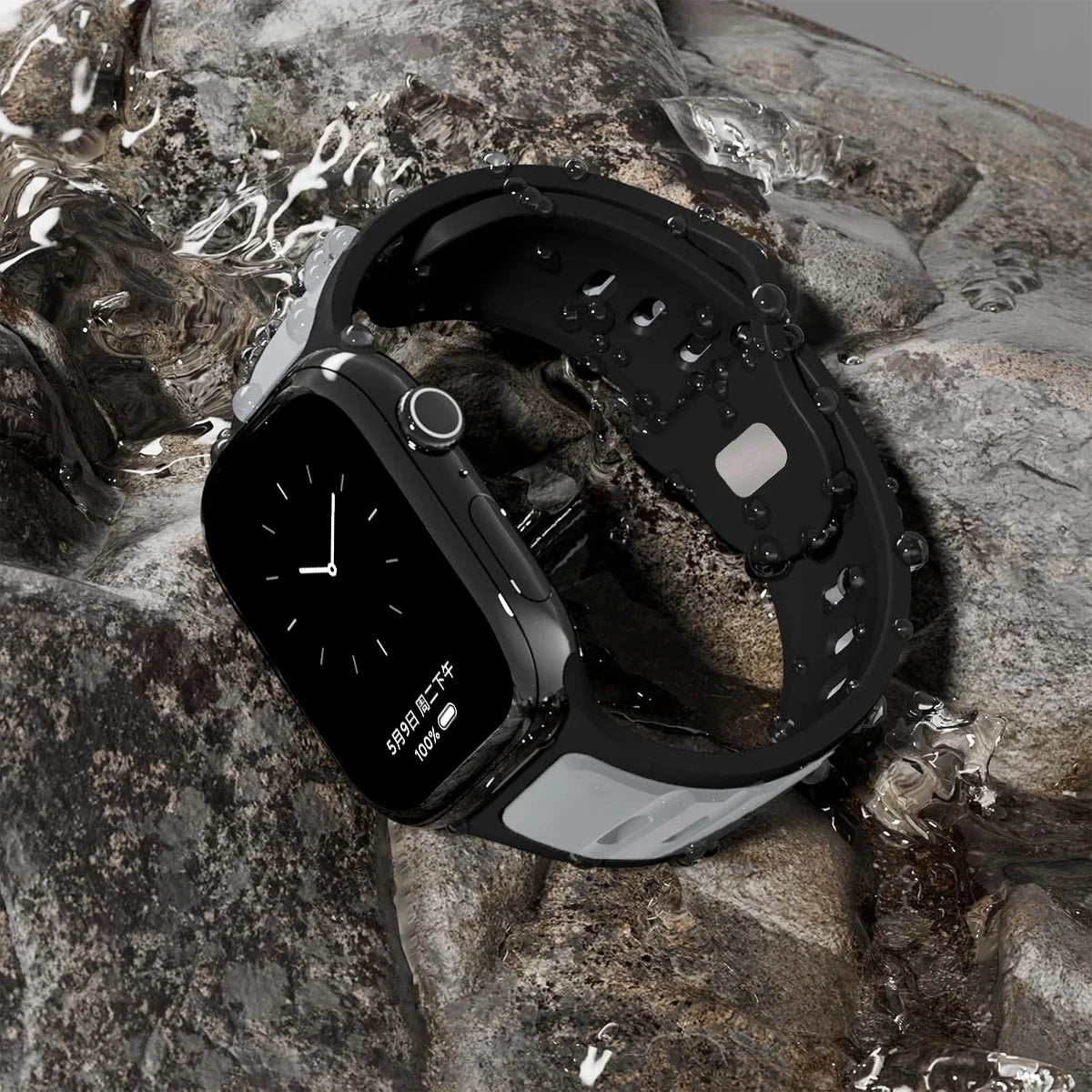 Premium Silicone Sport Strap – Comfortable Waterproof Replacement Wristband for Smart Watches
